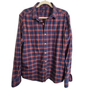 Untuckit Mens Plaid Dress Shirt Slim Fit Sz XL Wrinkle-Free Career Business Corp